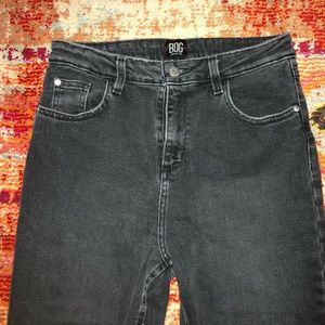 UO BDG black high waisted straight jeans